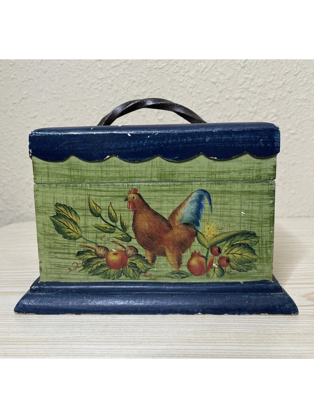 Tracy Porter Stonehouse Farm Recipe Box 8”x 6”x 5” Rustic